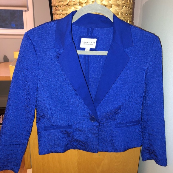 Blue cropped blazer! - Picture 3 of 4
